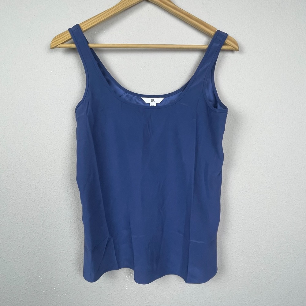 Banana Republic‎ Silk Tank XXS Blue NWT Classic Layering Old Money Career